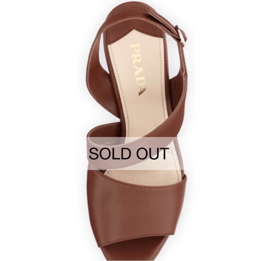 Prada Leather Wedge Sandals - Picture 3 of 11